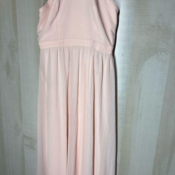 Lulus Air of Romance maxi dress blush pink peach sleeveless, size medium - Picture 10 of 16